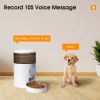 Automatic Dog Feeders, WiFi Cat Feeder with APP Control, Pets Feeder with Stainless Steel Bowl, 4L