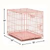 Newly Enhanced MidWest iCrate Folding Metal Dog Crate, Divider Panel, Floor Protecting feet, Leak-Proof Dog Pan , 24L x 18W x 19H