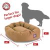 Poly/Cotton Bagel Pet Bed For Dogs, Khaki